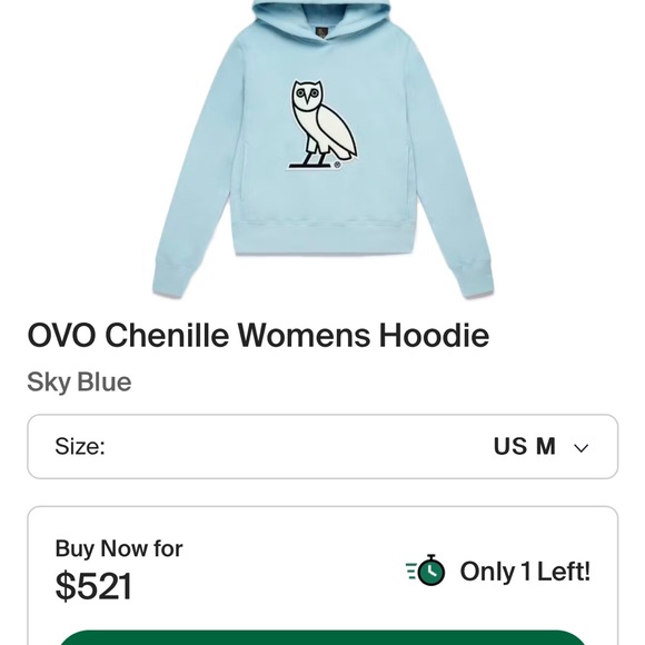 Selling OVO light blue hoodie - Picture 2 of 5